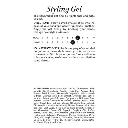 Keratin Complex - Styling Gel for Strong Hold & Shine - 8 Fl Oz