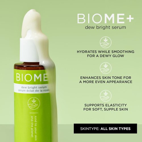 IMAGE Skincare Biome+ Dew Bright Serum - Microbiome Friendly Facial Serum for Enhanced Luminosity & Elasticity