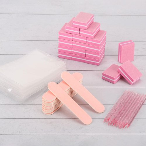 48 Sets Disposable Manicure Kit, Individually Package Nail Kit,Manicure Set with Mini Nail File,Mini Nail Buffer,Nail Stick for Salon Home