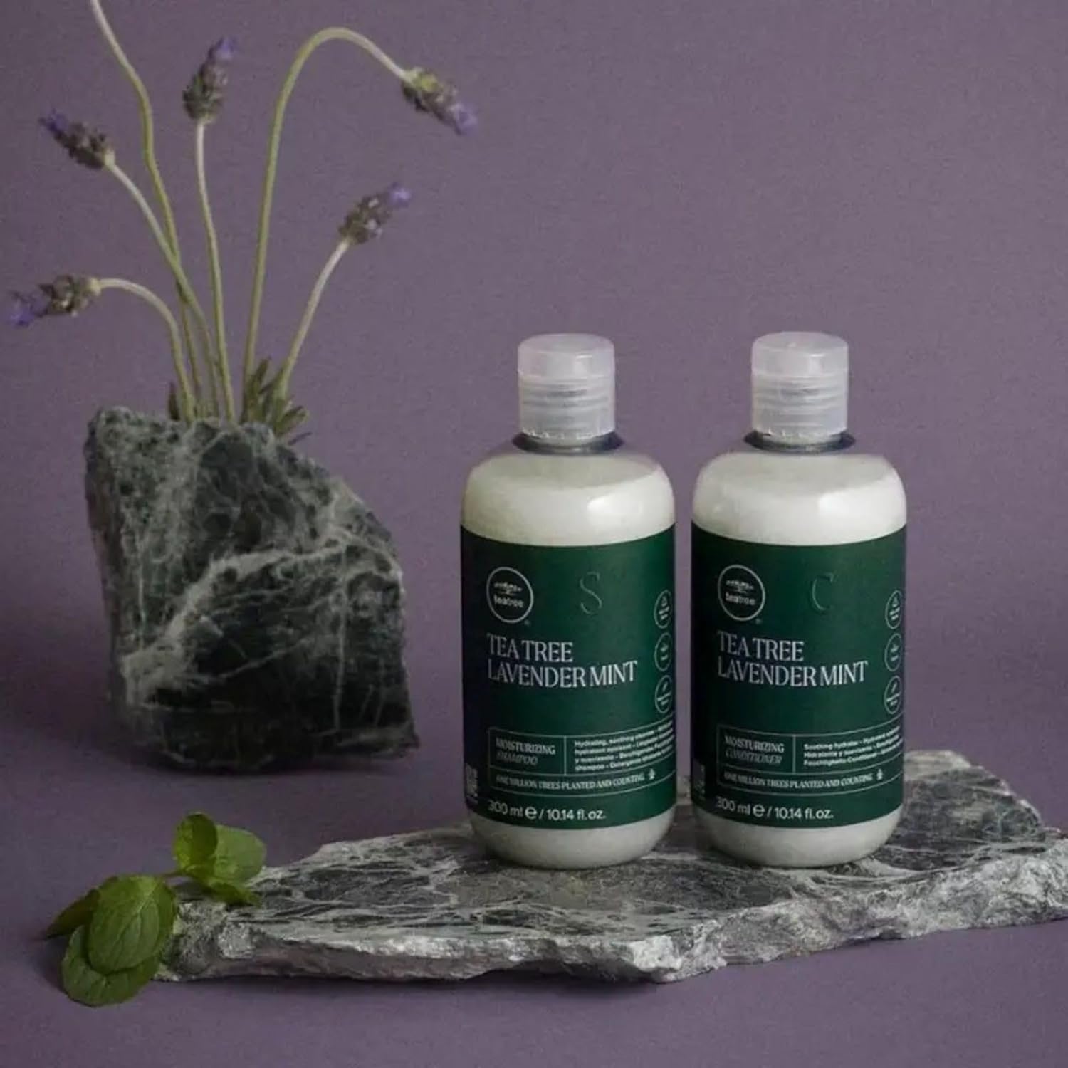 Tea Tree Lavender Mint Shampoo & Conditioner Set - Hydrating & Soothing for Coarse, Dry Hair | 33.8 fl. oz