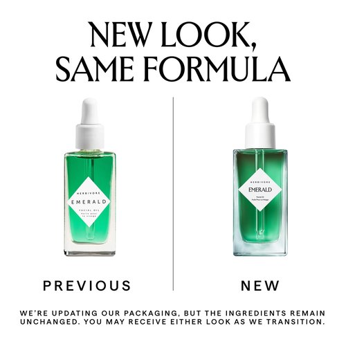 HERBIVORE Emerald Facial Oil | Calming & Soothing for Stressed Skin | Deeply Hydrating with Squalane & Ashwagandha, Safe for Blemish Prone Skin, Vegan, 50 mL / 1.7 oz