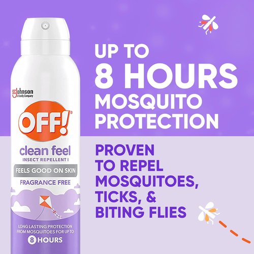 OFF! Clean Feel Insect Repellent - 20% Picaridin Bug Spray for Long-Lasting Mosquito Protection | 5 oz