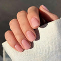 Modelones Press On Nails - Reusable Pink Short Square Fake Nails Kit | 32 Pcs, 16 Sizes, Includes Glue & File