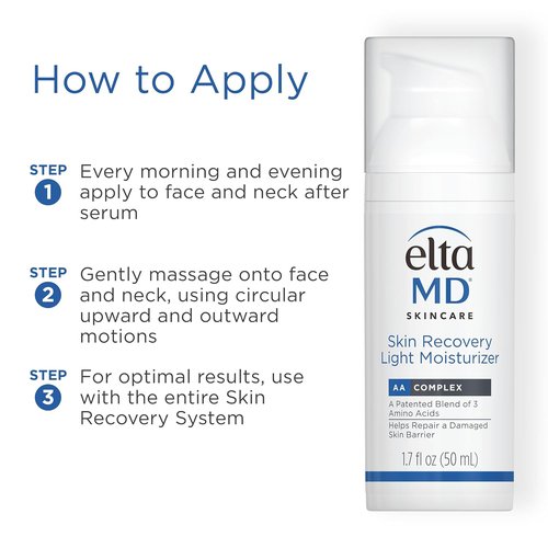 EltaMD Skin Recovery Face Moisturizer - Oil-Free Formula for Dry & Acne-Prone Skin | 1.7 oz Pump