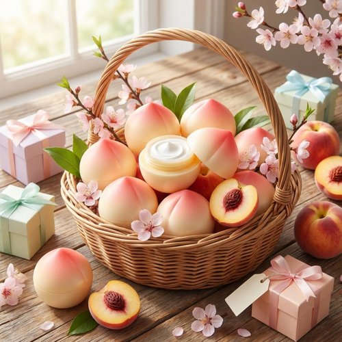 Swiffen 12 Pcs Peach Hand Cream Gifts Set for Women, Funny Fruit Hand Cream Gift for Teacher Appreciation Gift, Mother, Nurses, Bridal Shower, Employees, Peach One Sweet Birthday Party