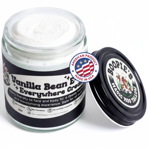 Magic Moo Beef Tallow Vanilla Bean E-Moo Moisturizing Everywhere Suet Tallow Cream with Organic Emu Oil. For Acne, Stretch Marks, Eczema, Hydration, Dry Skin & More! 2oz