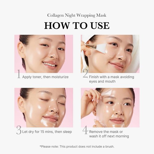 Medicube Wrapping Mask - Collagen Overnight Peel Off Facial Mask | Boost Elasticity & Hydration | 2.53 fl. oz