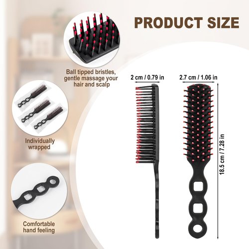 Bulk Hair Brushes for Homeless Individually Wrapped, Hair Brush Bulk, Hair Brush for Curly Hair Suitable for Homeless,Shelter,Air Bnb/Hotel/Guest Apartment (100 PCS)
