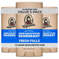 Dr. Squatch Natural Men’s Deodorant – Aluminum Free Natural Deodorant Men with Charcoal & Postbiotics for 72-Hour Odor Protection – Fresh Falls, 2.65oz Stick (3-Pack)