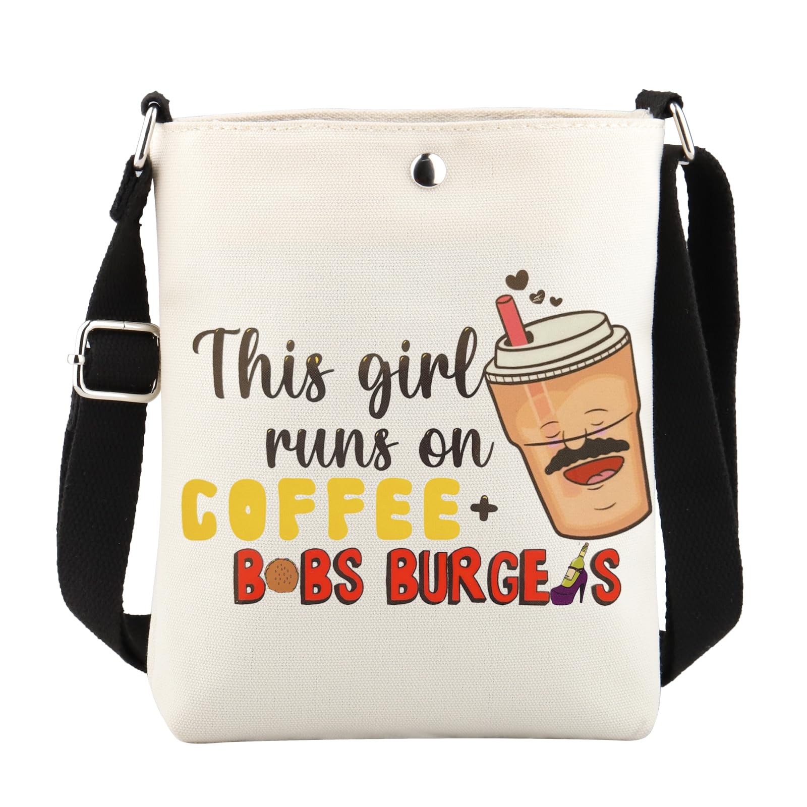 WCGXKO TV Inspired Gift Cartoon Lover Merchandise Cartoon Fans Zipper Pouch Makeup Bag (on COFFEE XK)
