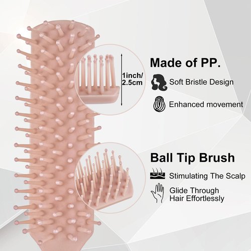 Gisdo Bulk Hair Brushes for Homeless, 100 Pieces Hair Brush Bulk for Curly Wavy Hair Blow Drying Styling Detangling Suitable for Shelter, Hotel(Colorful)