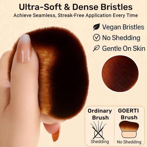 Self Tanner Brush | Extra Large Kabuki Applicator for Streak-Free Sunless Tanning & Body Foundation