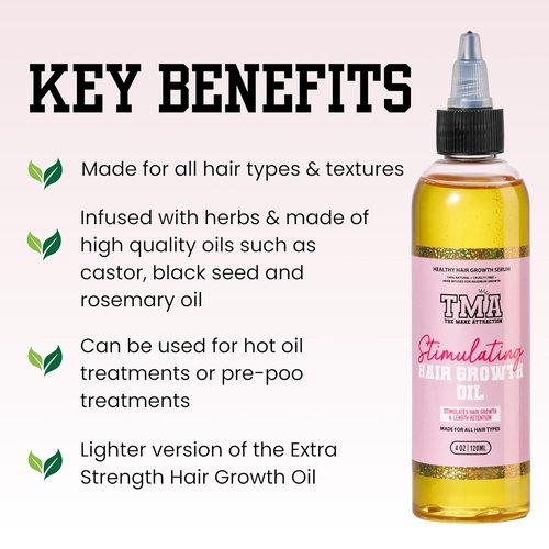 Mane Attraction Hair Oil - Stimulating Growth & Moisture Sealing for All Hair Types | 4 Fl Oz
