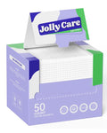Jolly Care Disposable Face Towels, 10"×12" XL Face Towelette Disposable, Soft Makeup Remover Dry Wipes, Thick Facial Tissue for Women Cleansing, Skin Care, 50 Count (1 Pack)