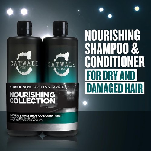 TIGI Catwalk Oatmeal & Honey Shampoo & Conditioner Set - Nourishing Hair Care Duo