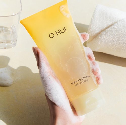 O HUI Miracle Toning Jelly Cleanser - Gentle Face Wash with Hyaluronic Acid & Vitamin C | Glowing Skin Solution