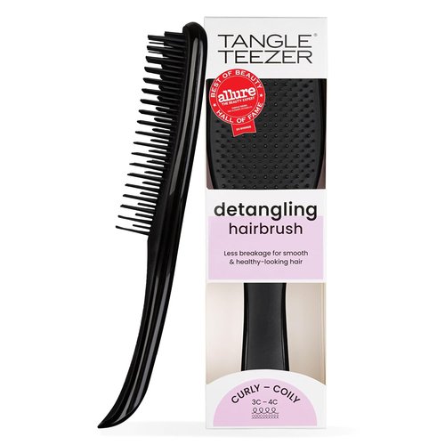 Tangle Teezer Ultimate Detangler Brush - Reduces Frizz & Breakage for 3C to 4C Curly Hair - Black