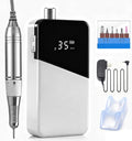 Lumcrissy Electric Nail Drill Professional, Upgraded High-Power Efile with Genuine 4000mAh Battery, Cordless Rechargeable Nail File Tool for Acrylic Gel Nails & Cuticle Removal, Salon/Home Use