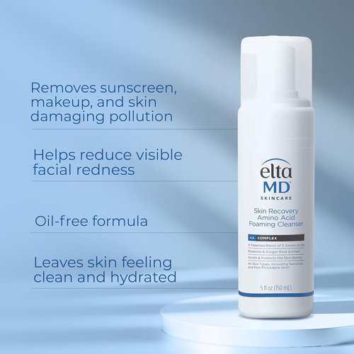 EltaMD Skin Recovery Foaming Facial Cleanser - Gentle Formula for Sensitive Skin 6 oz