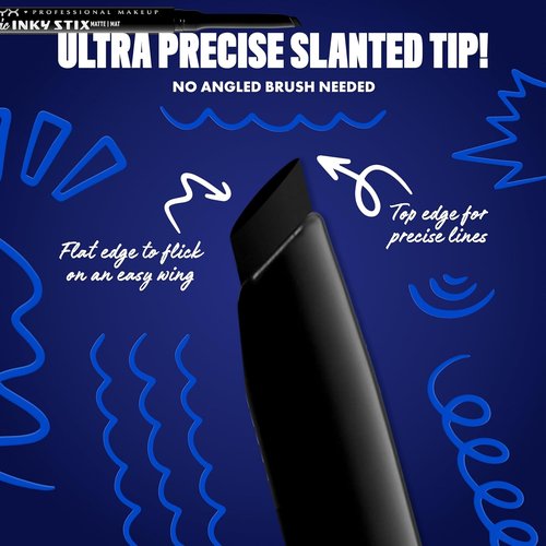 NYX Professional Makeup Epic Inky Stix Eyeliner - Waterproof Cream Gel Formula | 24HR Long-Lasting Wear - 01 Black Screen (Matte Black)
