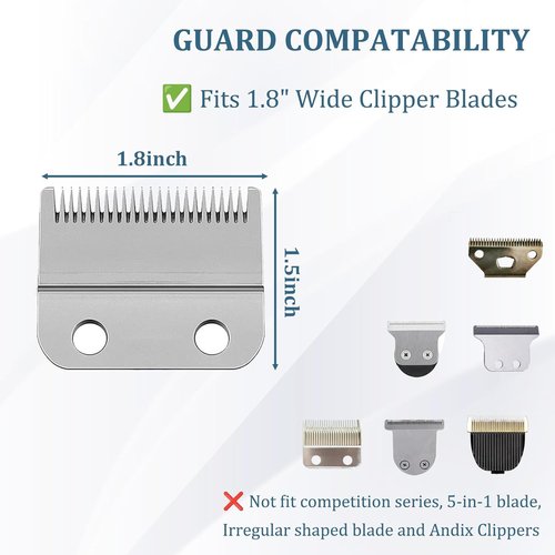 CR8GR8 Clipper Guards Set - 10 Professional Cutting Guides (1/16" to 1") for Wahl Clippers