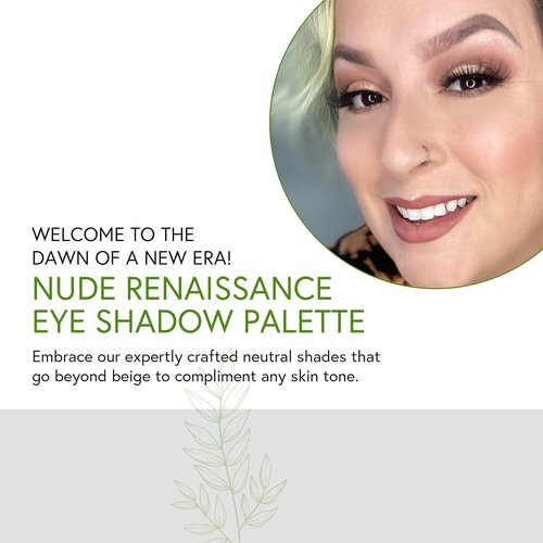 Honeybee Gardens Nude Renaissance Eye Shadow Palette - 8 Highly Pigmented Neutral Shades | Vegan & Talc-Free, 1.3g Each