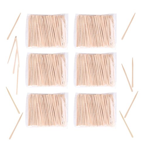 Senkary 600 Pieces Small Waxing Sticks Brow Wax Sticks Wooden Wax Applicator Sticks for Hair Eyebrow Nose Removal
