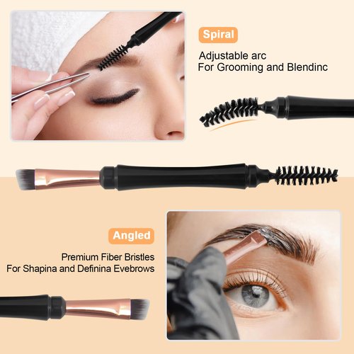 Diesisa Eyebrow Trimmer Scissors: Eyebrow Trimmer For Men with Comb - Eyebrow Scissors - with Double-headed Eyebrow Brush - Stainless Steel Beauty Tool for Women