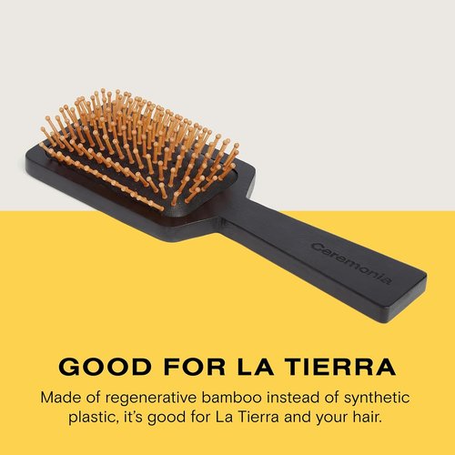 Ceremonia Bamboo Paddle Brush - Sustainable Hair Brush for Thick Hair & Scalp Stimulation