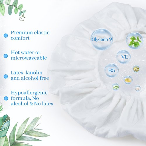 Shampoo cap 12 Pack, No-Rinse Shampoo Cap, Waterless Shampoo and Conditioner Suitable for Adults, Bedridden and Seniors Suitable for Adults, Bedridden and Elderly, Hospitals, Camping
