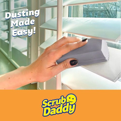 Scrub Daddy Damp Duster Sponge & Towel Bundle - 4 Dusting Sponges & 4 Damp Towels for Easy Cleaning (8 Piece Set)