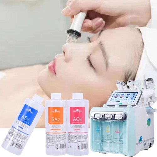 Nielies Professional Hydro Peeling Solution for Hydrodermabrasion Machines – Bubble Solution for All Skin Types (AS1, SA2, AO3) – Deep Cleansing, Hydration, and Anti-Aging
