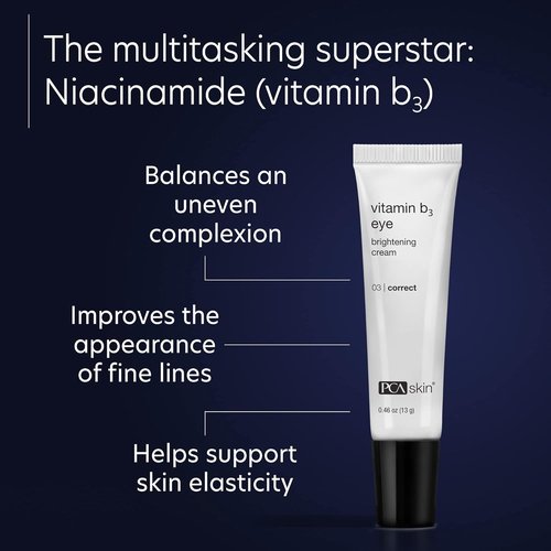 PCA SKIN Vitamin B3 Eye Brightening Cream - Anti-Aging Formula for Dark Circles & Wrinkles | 1 oz Tube