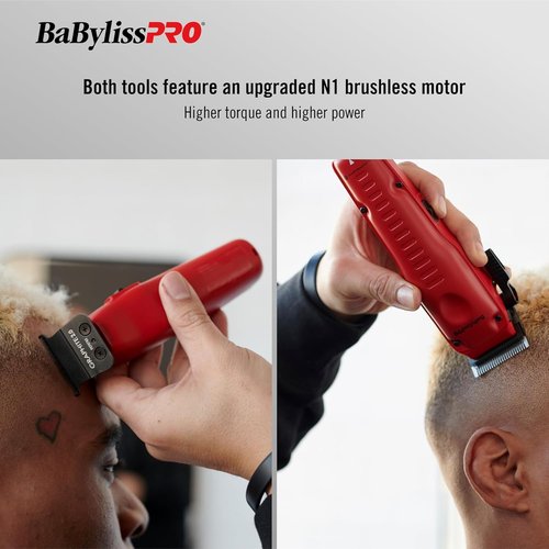 BaBylissPRO FXONE LO-PROFX Hair Clipper & Trimmer Set - Includes Charging Base & High-Capacity Battery