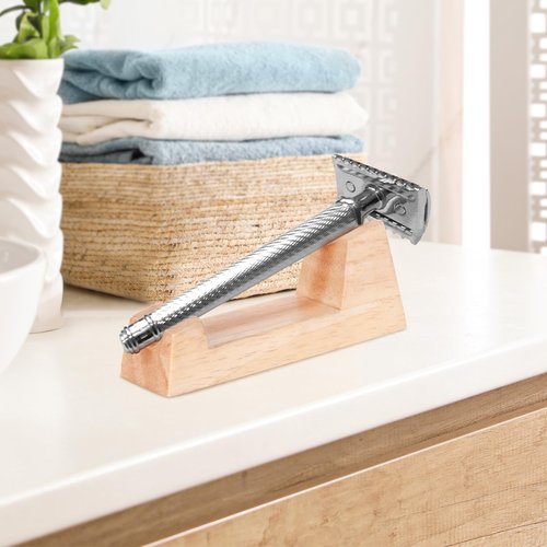MAOUDA Wooden Safety Razor Stand - for Henson AL13 / AL13-M / Ti22 - Stand of Minimalism to Hold Your Razor - Luxury Razor Display Stand for Storing Your Razor