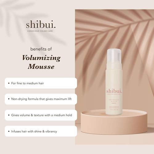 SHIBUI Volumizing Mousse - Weightless Lift & Color Protection for Fine to Medium Hair | Vegan, 7 Fl Oz