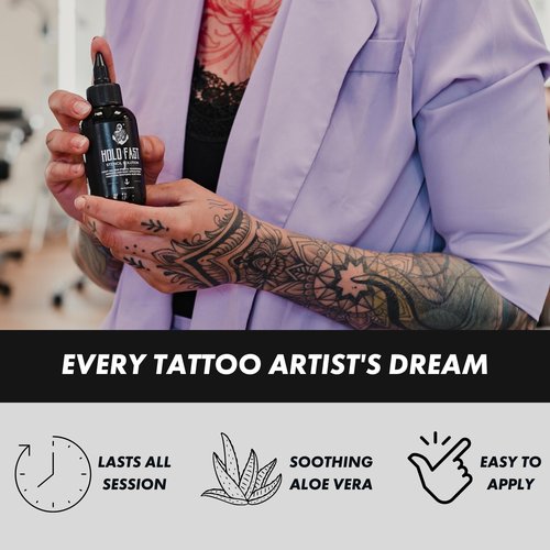 Sorry Mom Tattoo Stencil Gel Solution - Tattoo Transfer Gel for Tattooing - Long Lasting, Clear & Dark Stencils - The Original HOLD FAST - Developed in USA by Professionals (3.4 oz)