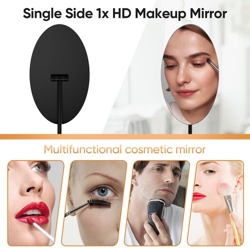 GURUN Large Oval Tabletop Vanity Mirror 7x12 Oil Rubbed Bronze Luxuries Makeup Mirror with Stand for Jeweller's M2017-ORB