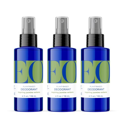 EO Organic Deodorant Spray, 4 Ounce (Pack of 3), Jasmine Verbena, Organic Plant-Based, Botanical Extracts