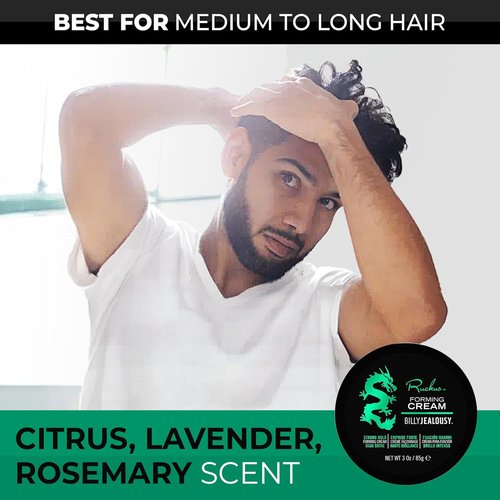 Billy Jealousy Ruckus Hair Forming Cream - Strong Hold & High Shine for Natural-Looking Styles