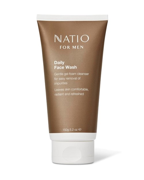 Natio Australia For Men Daily Face Wash - Refreshing Facial Cleanser with Lemon & Lavender | 5.2 oz