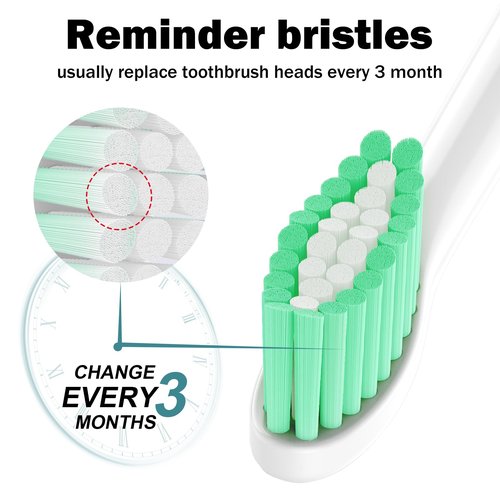 Replacement Toothbrush Heads for Philips Sonicare E-Series/Essence/Xtreme/Elite and Other Screw-on Electric Toothbrush Models, 8 Pack, Dupont Bristles with Protective Cover