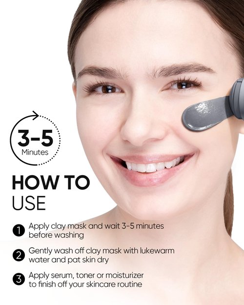 SKINTIFIC Deep Pore Cleansing Blackhead Remover Face Mask Stick, Mud Mask with Natural Alaska Volcano Clay, Gentle Exfoliating, Smoothing Skin, Non-Drying, Skincare Facial Mask