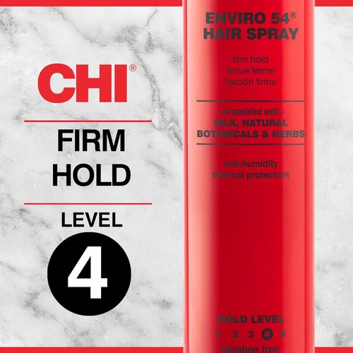 CHI Enviro 54 Hairspray - Firm Hold Lightweight Spray for Secure Hairstyles | 10 Oz, Sulfate & Paraben-Free