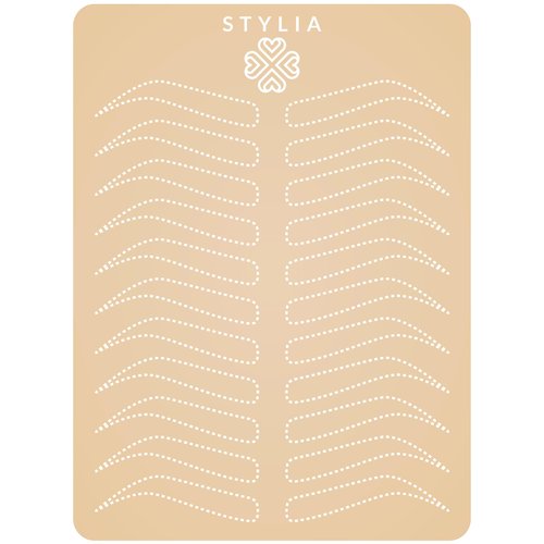 Stylia Microblading Inkless Practice Fake Silicone Skin Sheet for Eyebrow Tattoo, Fake Skin for Tattoo, Needling, Eye Brow Makeup, Tattoo Skin Practice Kit Supplies (White Double Sided)