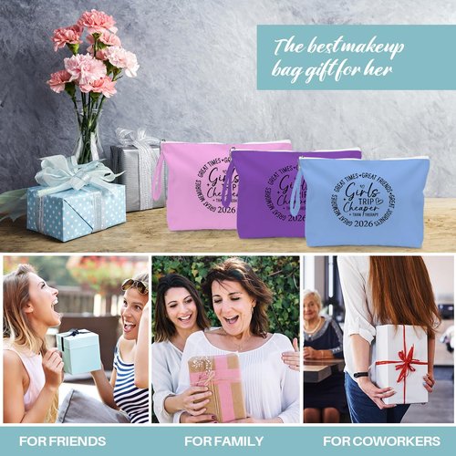 Fokongna 3PCS Girls Trip Gifts Wet Bag Wet Dry Bag Beach Bags Favors, for Swimsuit Toiletry Travel Essentials For Women, Beach Travel Gym for Swimsuit Dirty Diaper Bags
