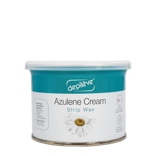 Depileve Strip Wax for Hair Removal - Rosin Wax - Azulene Cream - Gentle and Calming Formula for Sensitive Skin of Underarms, Upper Lip, Bikini Line, and Sensitive Areas - 14 oz.