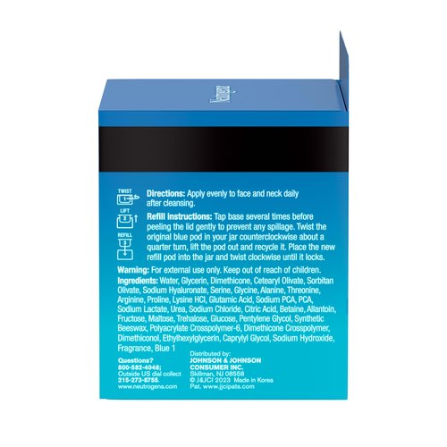 Neutrogena Hydro Boost Water Gel Face Moisturizer Refill Pod, Refill Pack of Hyaluronic Acid Moisturizer for a Refreshing Burst of Hydration & Dewy Skin, Signature Fragrance, 1.7 oz