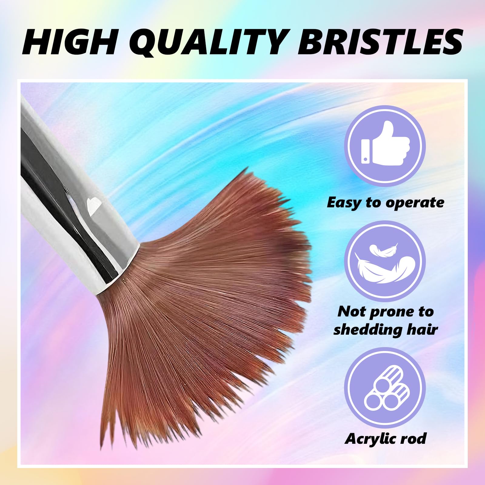 YCHULIFOX,Acrylic Art Nail Kit with 6-Size Brushes (4/6/8/10/12/14) for Dip Powder & Gel Nail Art, Easily Reinforce Nail Extensions for DIY Home Salon & Professional Use.