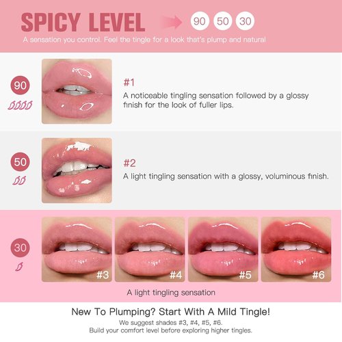 **BAISEN DIARY Plumping Lip Oil - Ultra-Hydrating Glossy Finish for Smooth, Juicy Lips | #5 Soft Pink**